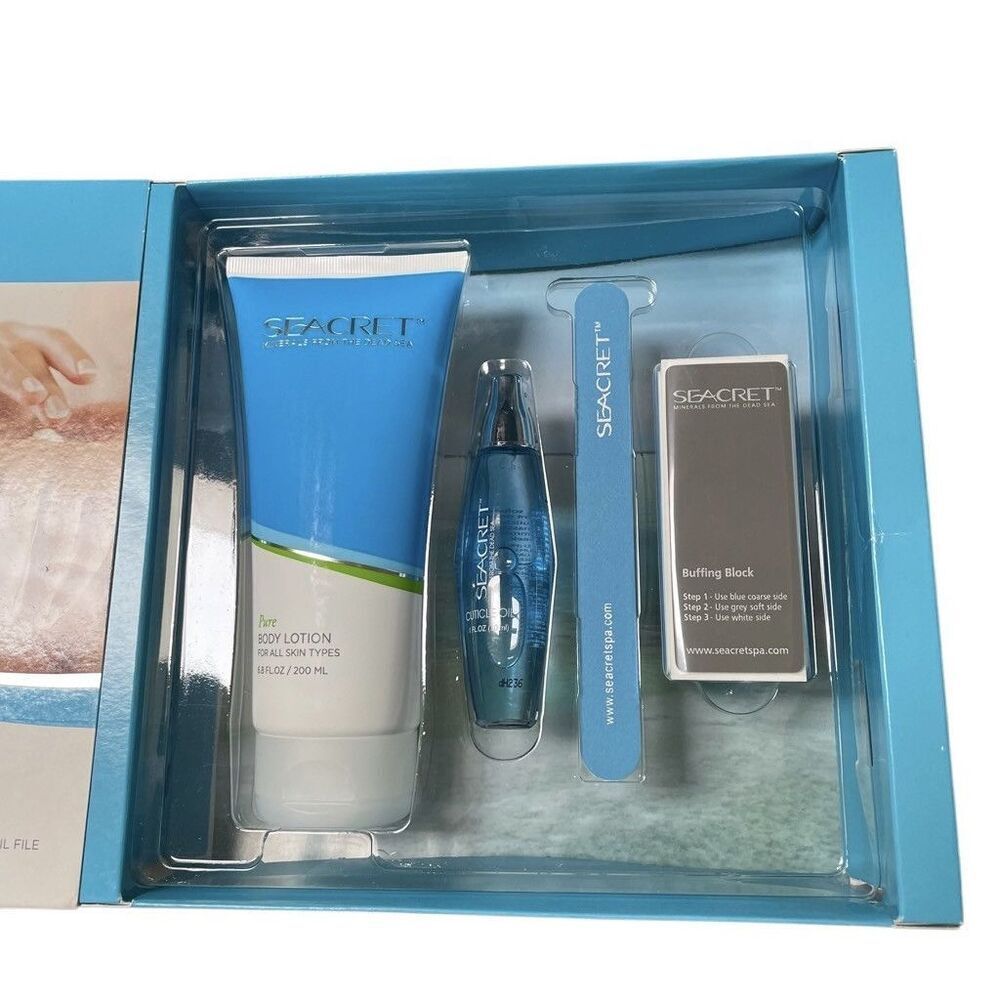 Seacret from The Dead‎ Sea Nail Care Collection New In Box 4 Piece Set